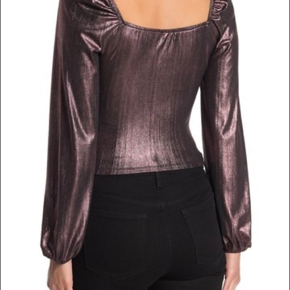 Free Press | Square Neck Sparkly Blouse - Picture 2 of 6